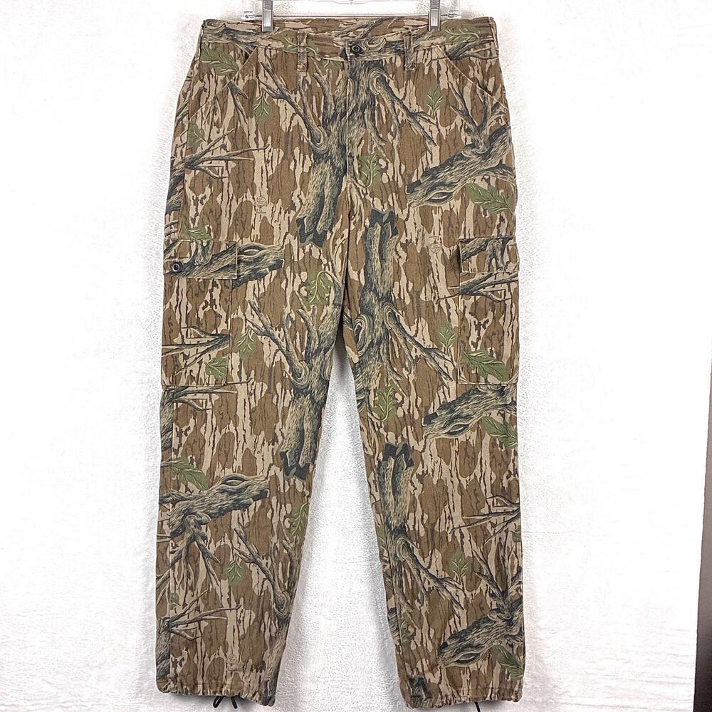 VTG Commander Pants Mens 38x34 Mossy Oak Tree Stand Camo Cargo Hunting Outdoors